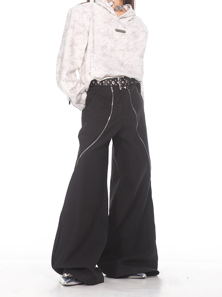【24s Oct.】Small Design Flared Zipper Trousers ArtsKoreanMan