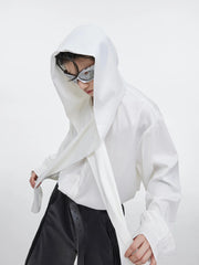 【23s September.】Shawl Hooded Long Streamer Shirt ArtsKoreanMan