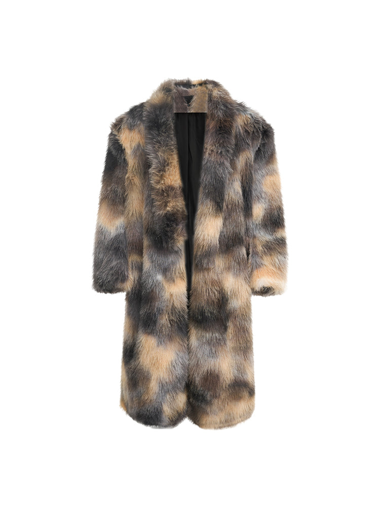 【24s Dec.】Luxurious Faux Mink Fur Coat(Send Scarf) ArtsKoreanMan