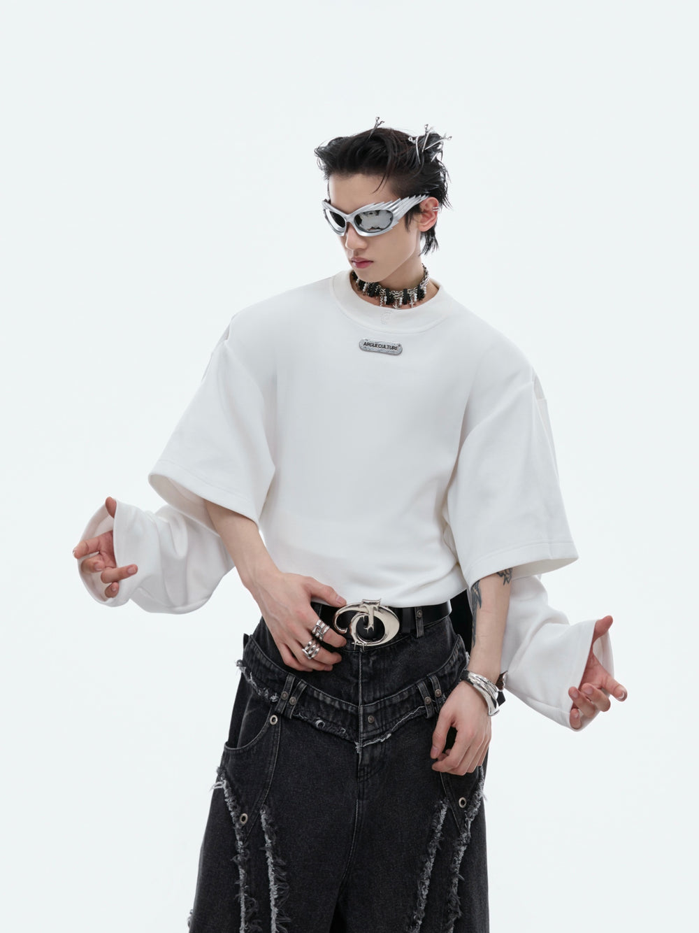 【24s Oct.】Double-layered Round-neck Simple Sweatshirt ArtsKoreanMan