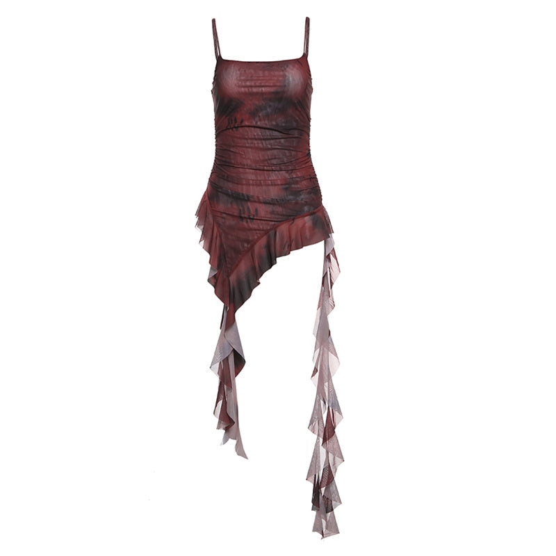 【24s May.】Retro Tie-dye Printed Irregular Vest ArtsKoreanMan