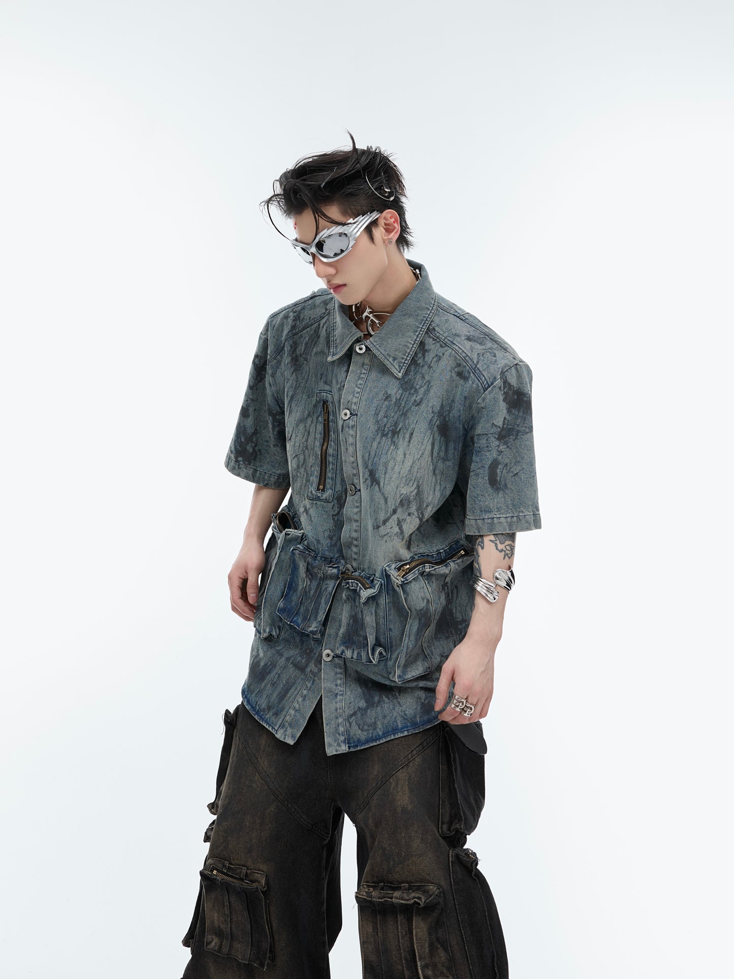 【24s June.】Retro Distressed Hand-painted Denim Jacket ArtsKoreanMan