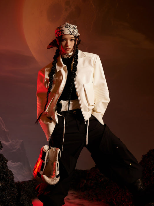 【24s Nov.】Short PU Leather Biker Jacket ArtsKoreanMan