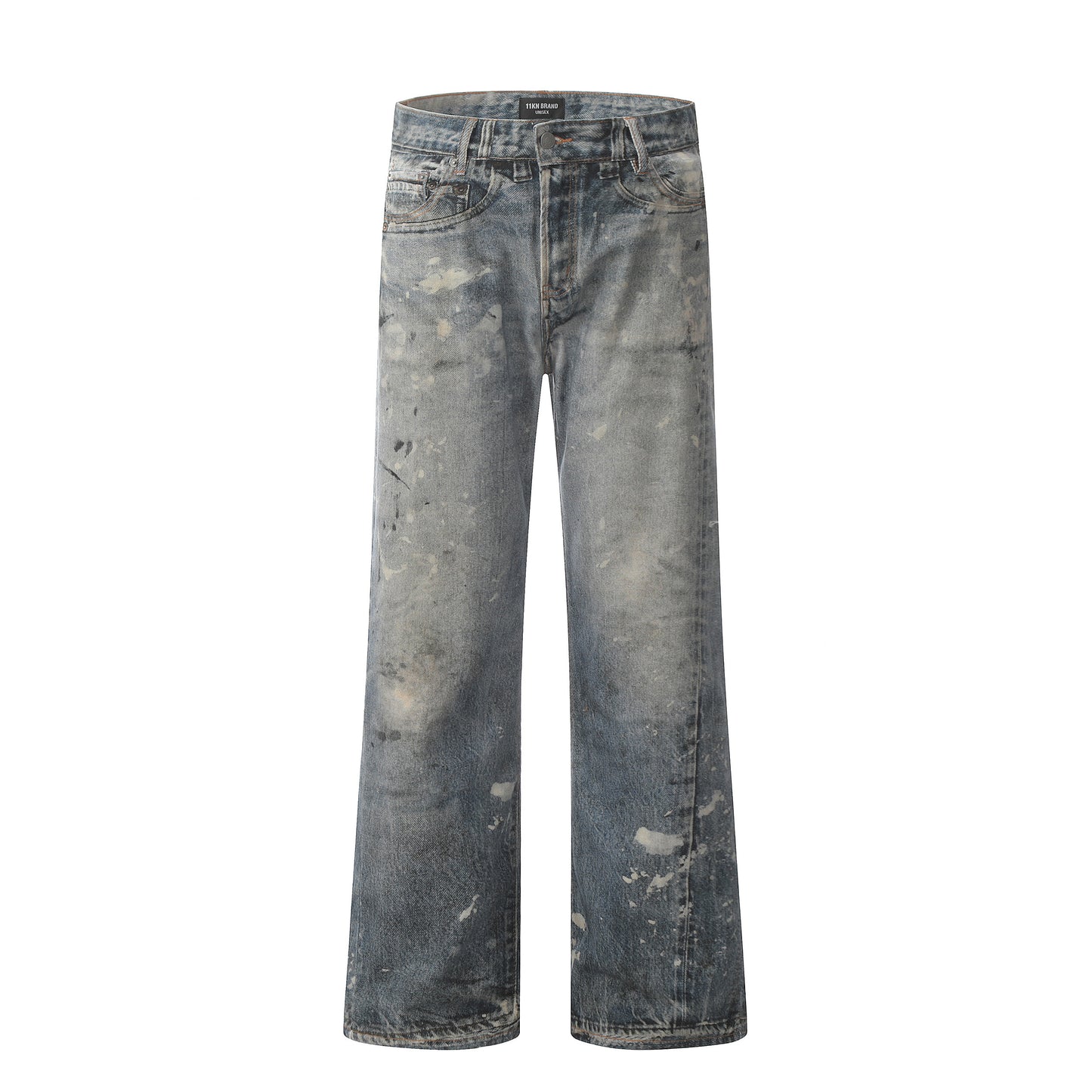 【24s Dec.】3D Digital Print Loose Straight Jeans ArtsKoreanMan