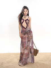 【24s March.】Sexy Mesh Hollow Suspender Dress ArtsKoreanMan