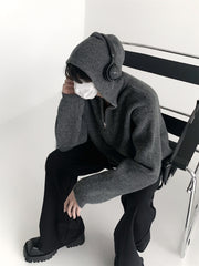 【23s November.】Half-zip Hooded Knitted Sweater ArtsKoreanMan