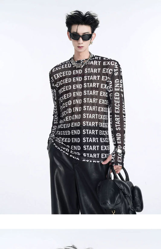 【24s Aug.】Letter Printed Mesh Ice Silk Sun Protection Clothing ArtsKoreanMan