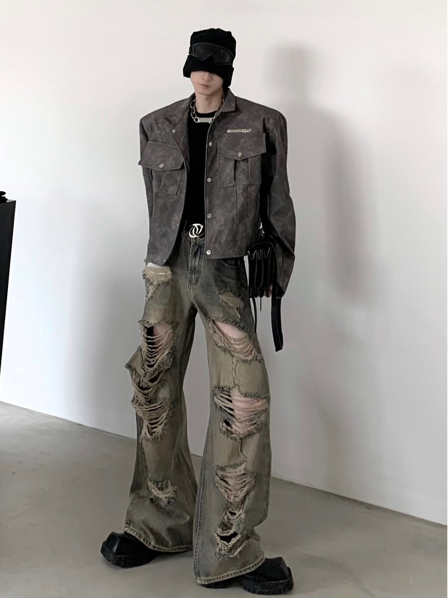 【24s March.】Retro High Street Ripped Jeans ArtsKoreanMan