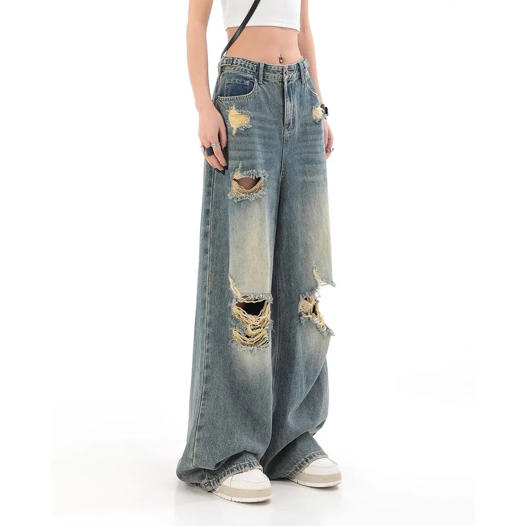 【23s July,】Loose Ripped Jeans ArtsKoreanMan
