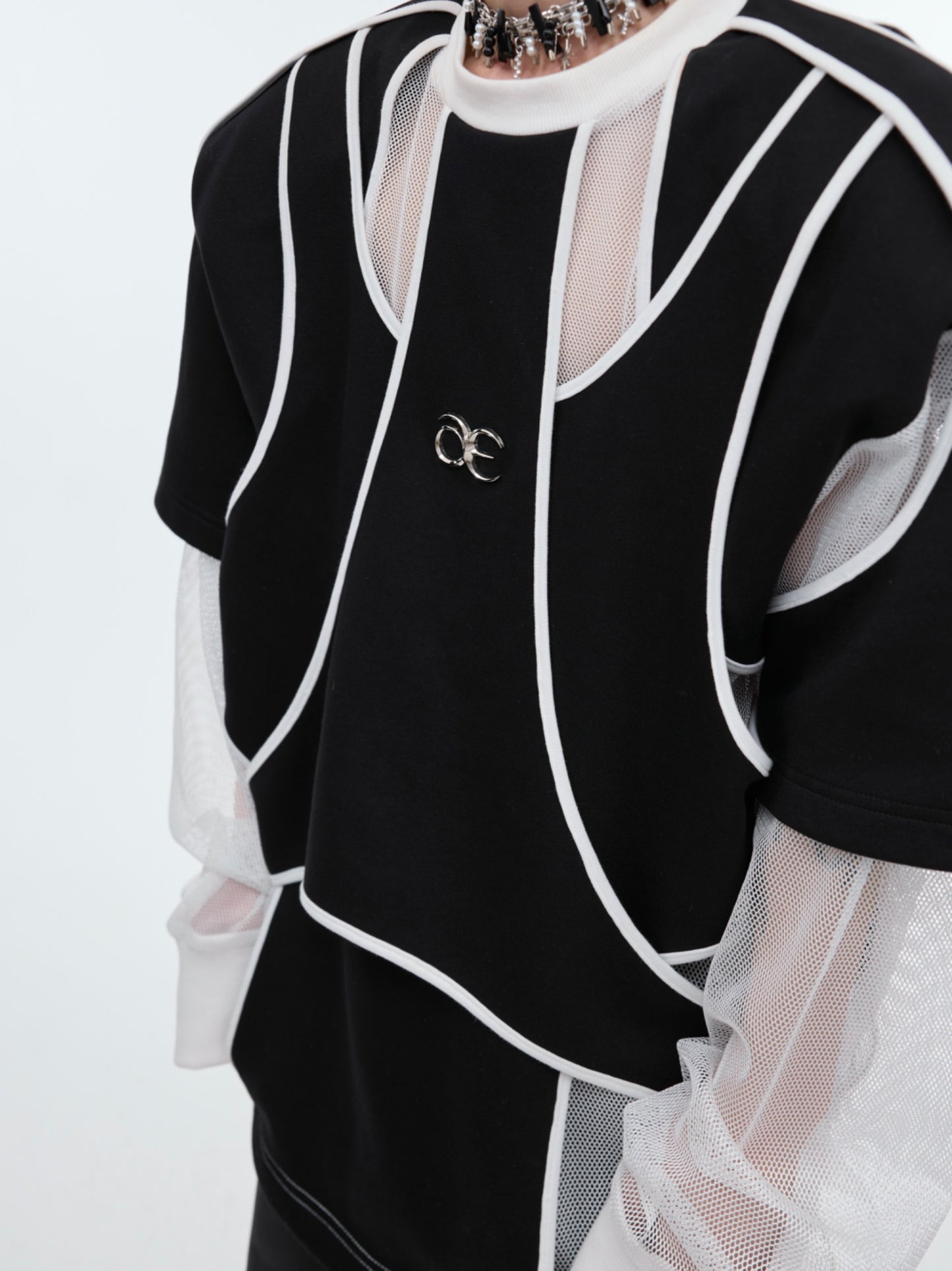 【24s Sep.】Fake Two-piece Crew Neck Sweatshirt ArtsKoreanMan