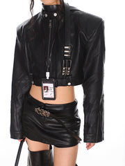 【24s Oct.】Slim Fit Short Leather Jacket ArtsKoreanMan