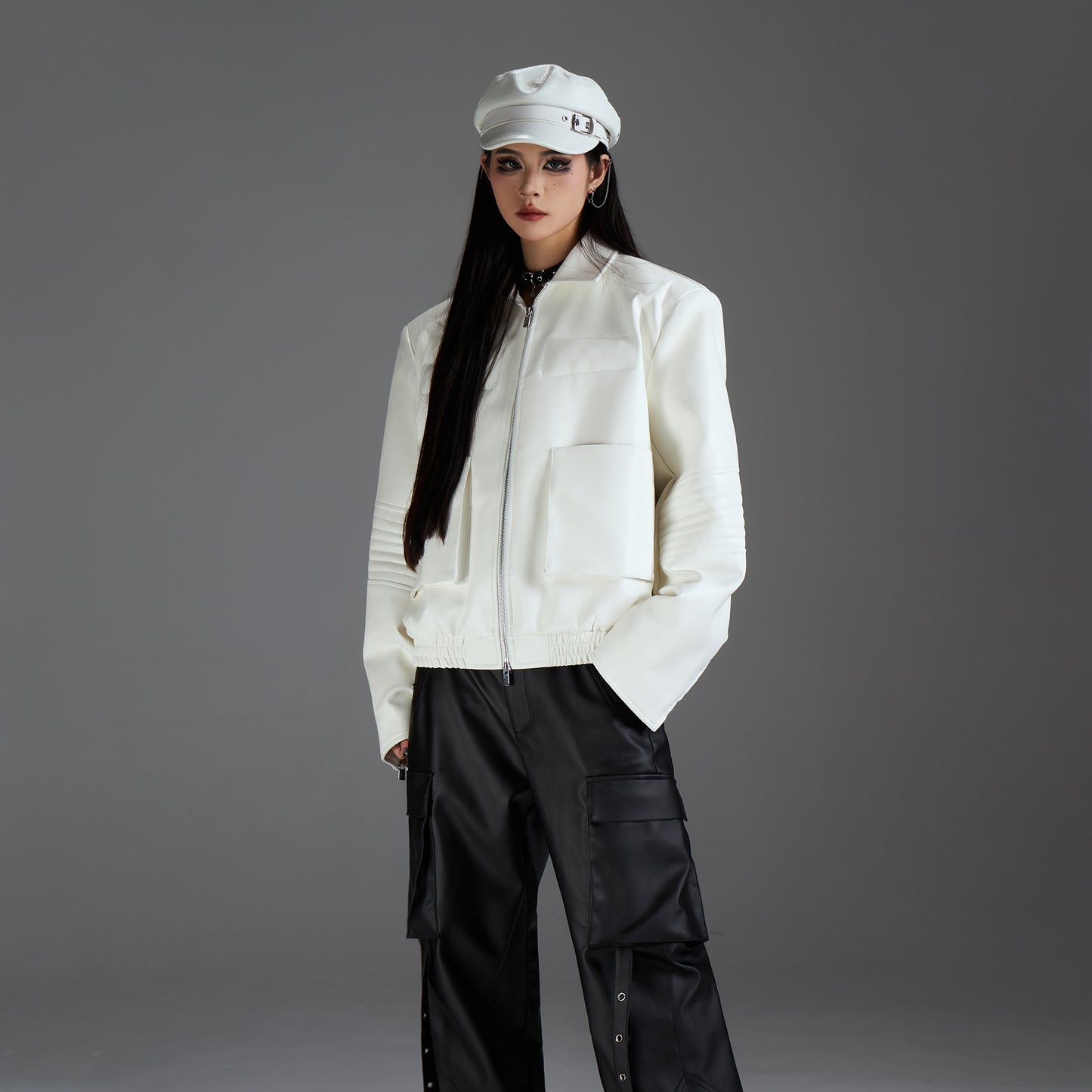 【24s Nov.】Short PU Leather Biker Jacket ArtsKoreanMan