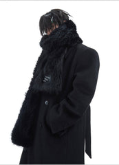 【24s Dec.】Faux Mink Solid Color Plush Scarf ArtsKoreanMan