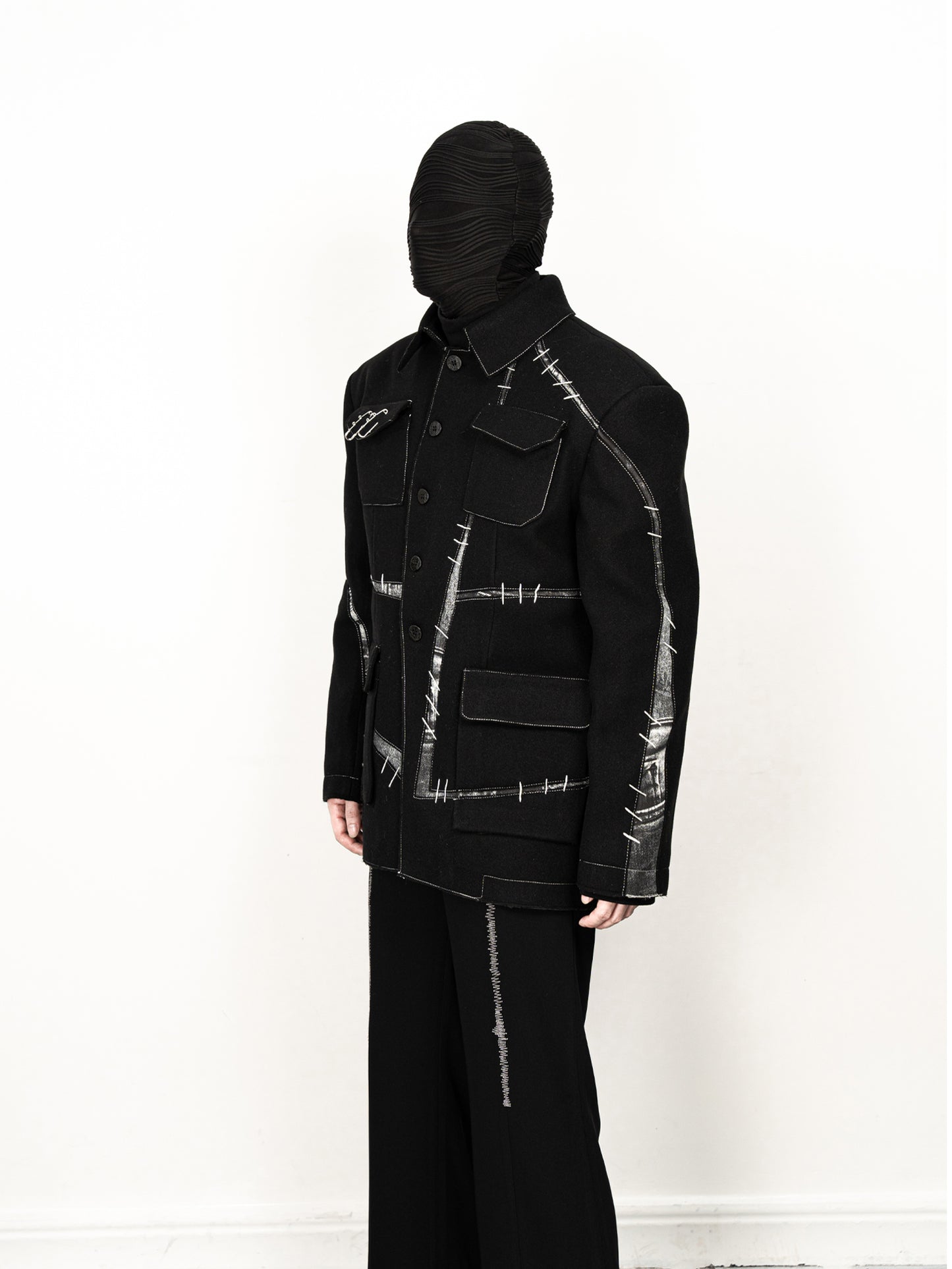 【25s Feb.】Thick Contrast Color Stitching Woolen Jacket