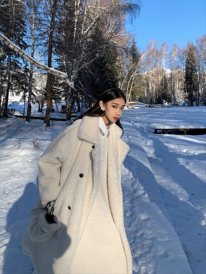 【23s November.】Thickened Long Lambswool Coat ArtsKoreanMan