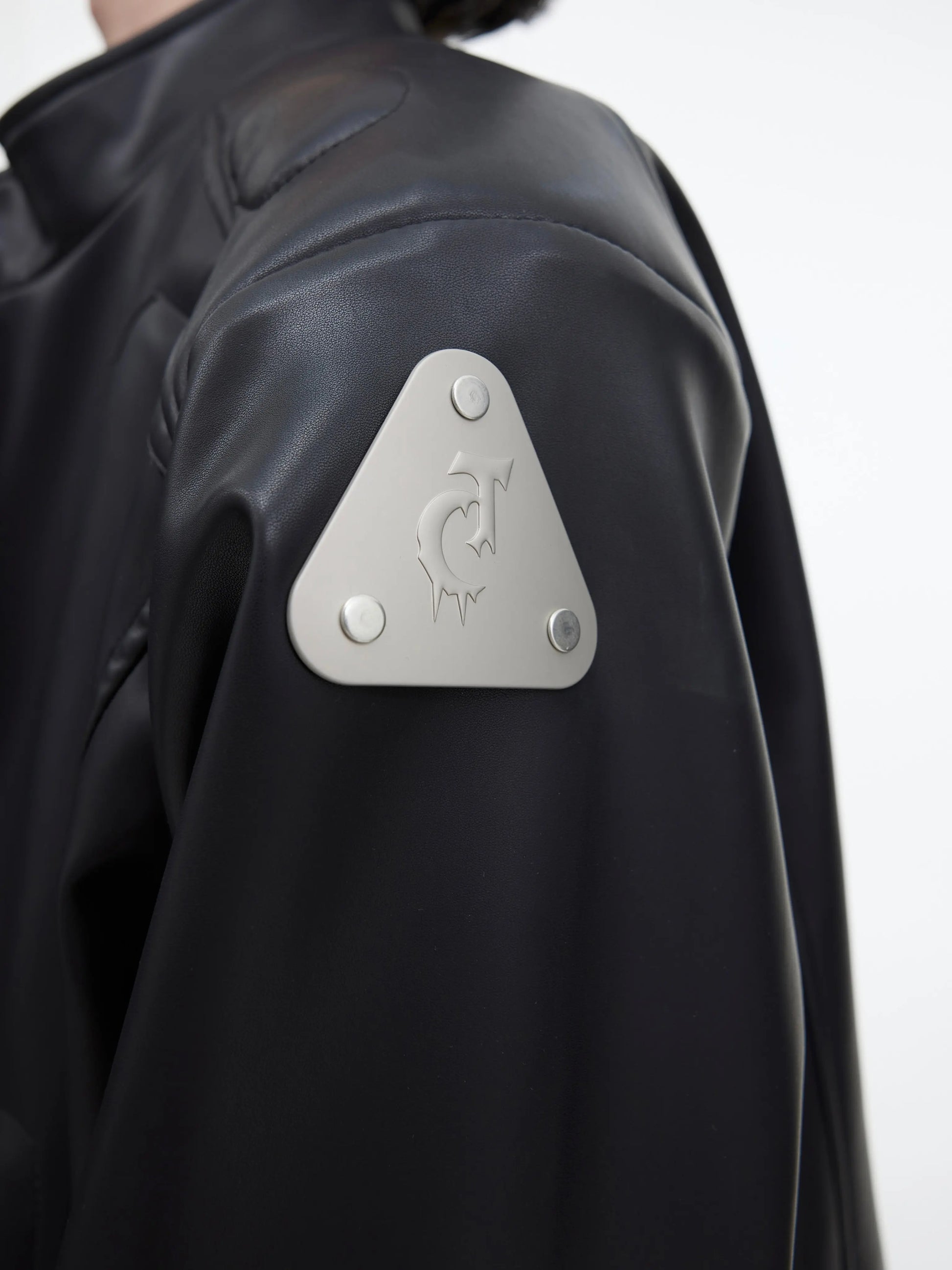 【23s September.】Metallic Logo 3D Deconstructed Leather Jacket ArtsKoreanMan