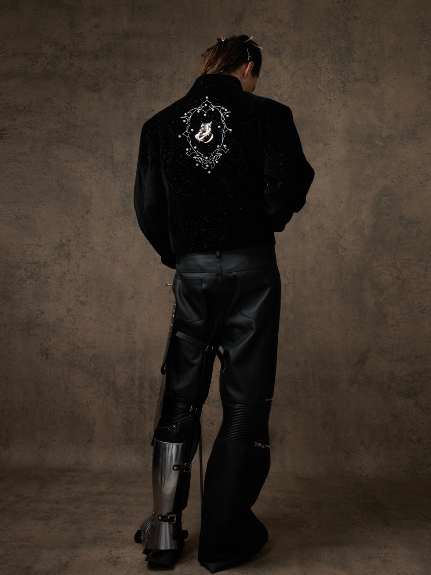【25s Apr.】Glittery Metal Buttons Stand Collar Jacket