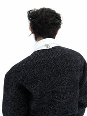 【25s Jan.】Shirt Mock Two Piece Stitching Sweater