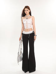 【24s May.】Niche Fake Two Piece Ballet Casual Pants ArtsKoreanMan