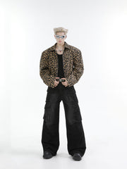 【24s Nov.】Leopard Washed Denim Vintage Jacket ArtsKoreanMan
