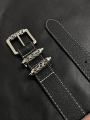 Roller Y2K Metal Leather Belt