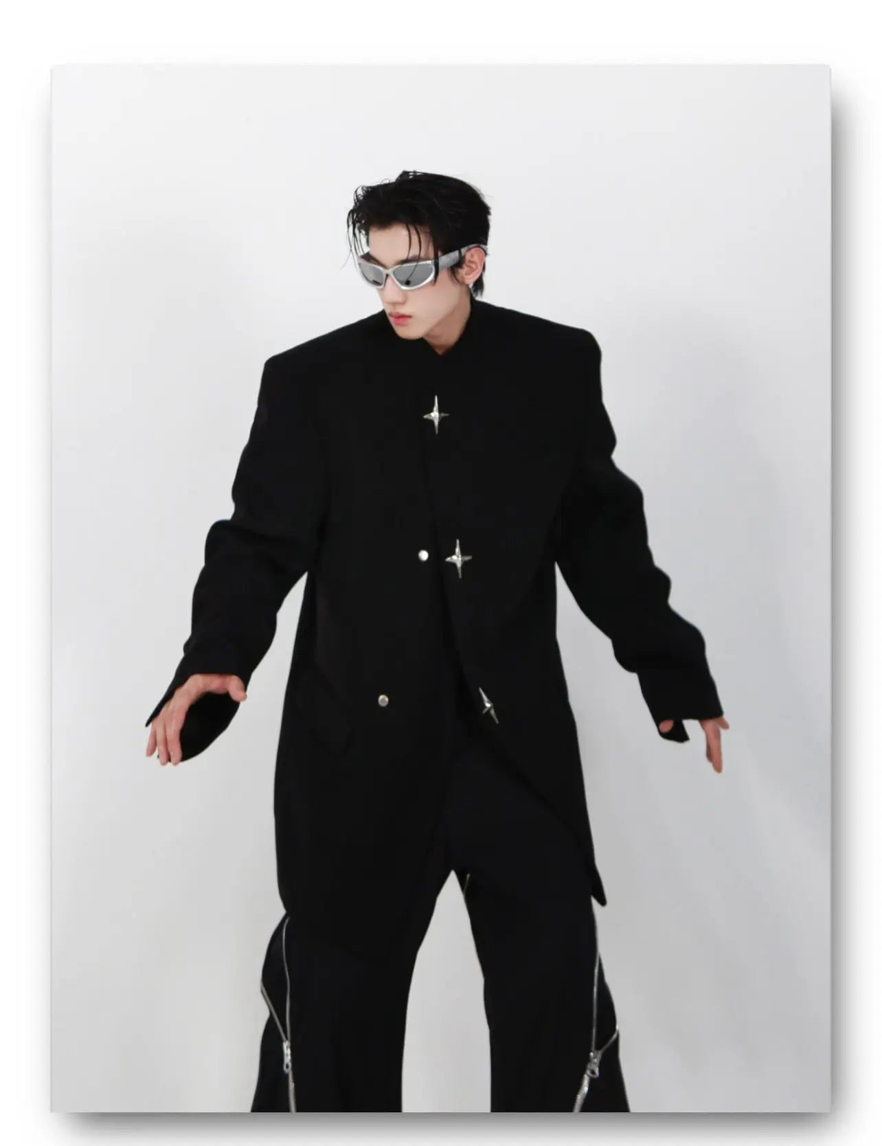 High Shoulder Black Jacket ArtsKoreanMan
