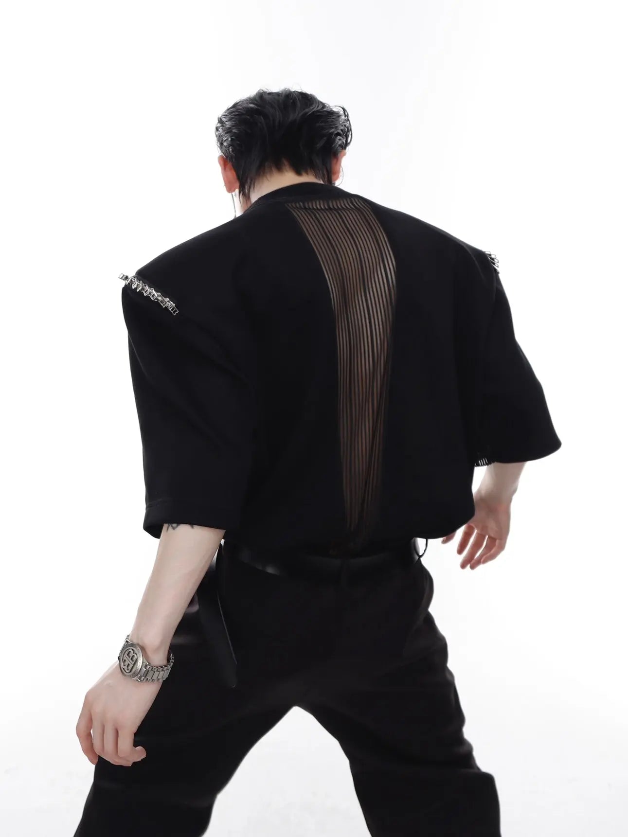 【23s Apr.】Shoulder Pad Multi-zip T-shirt ArtsKoreanMan