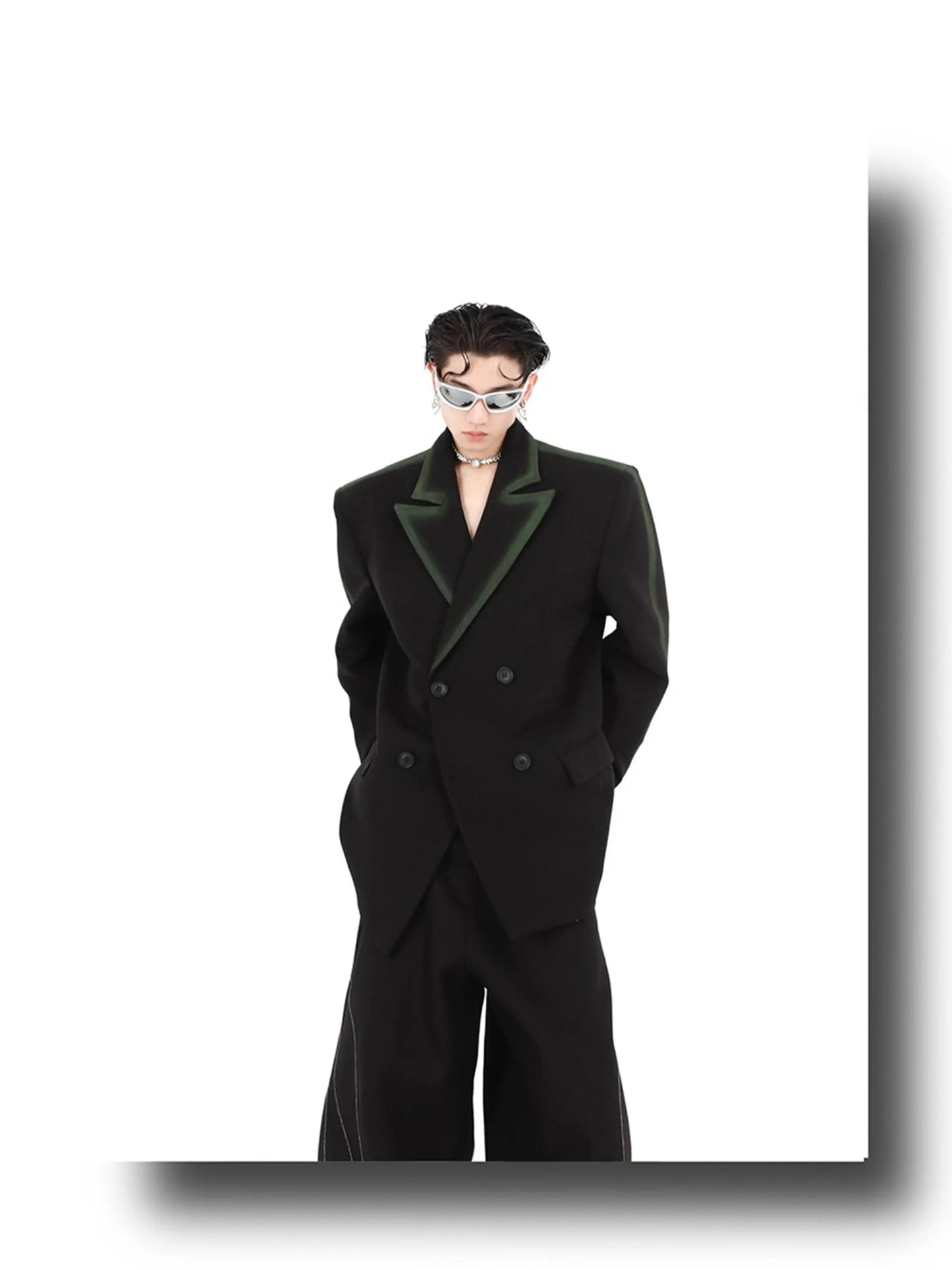 Black and Green Suit ArtsKoreanMan