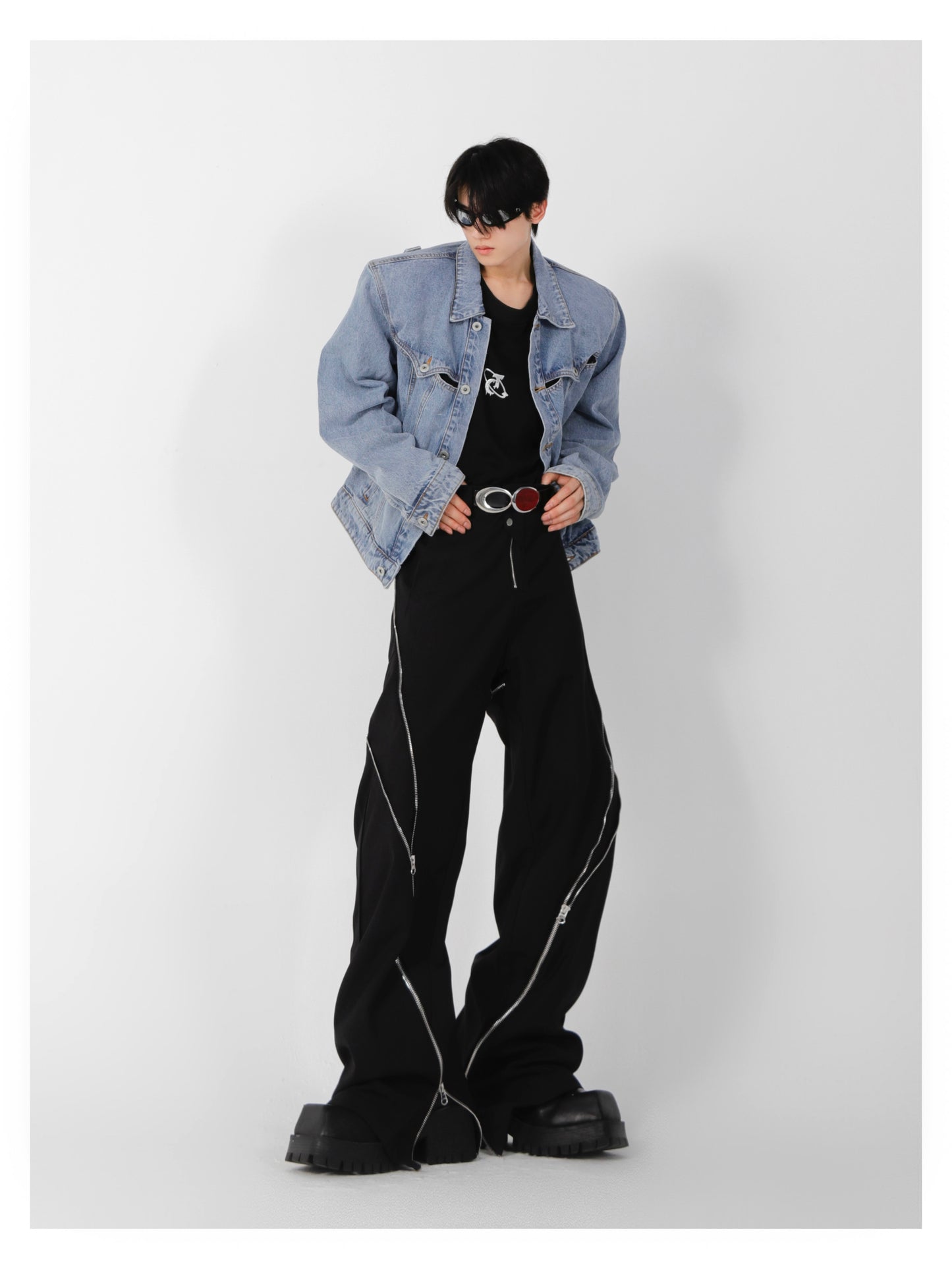 Zippered Slit Flared Trousers ArtsKoreanMan