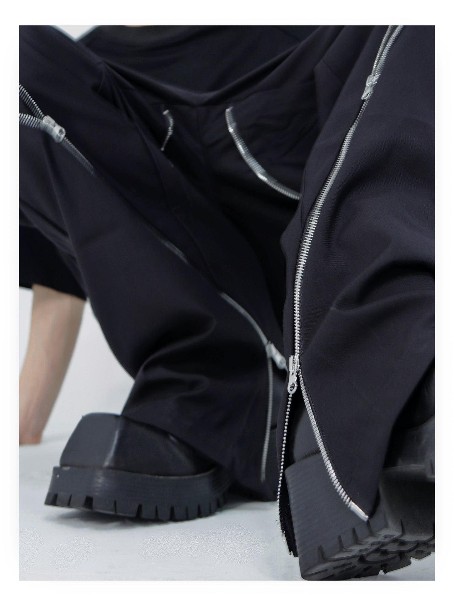 Zippered Slit Flared Trousers ArtsKoreanMan