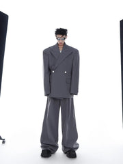 【23s Feb.】High Shoulder Black/Grey Jacket ArtsKoreanMan