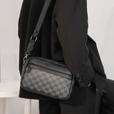 Men's Casual Check Shoulder Bag ArtsKoreanMan