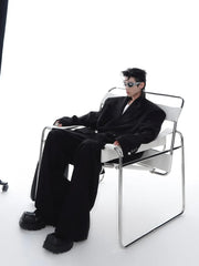 【23s Feb.】High Shoulder Black/Grey Jacket ArtsKoreanMan