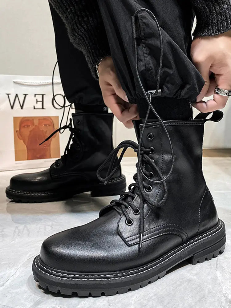 Plus Size Leather Boots ArtsKoreanMan