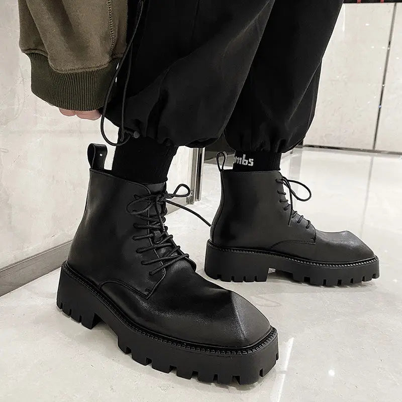 【New】Triangle Toe Leather Shoes ArtsKoreanMan