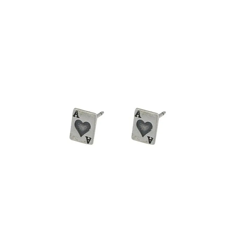 Ace Of Spades Earrings ArtsKoreanMan