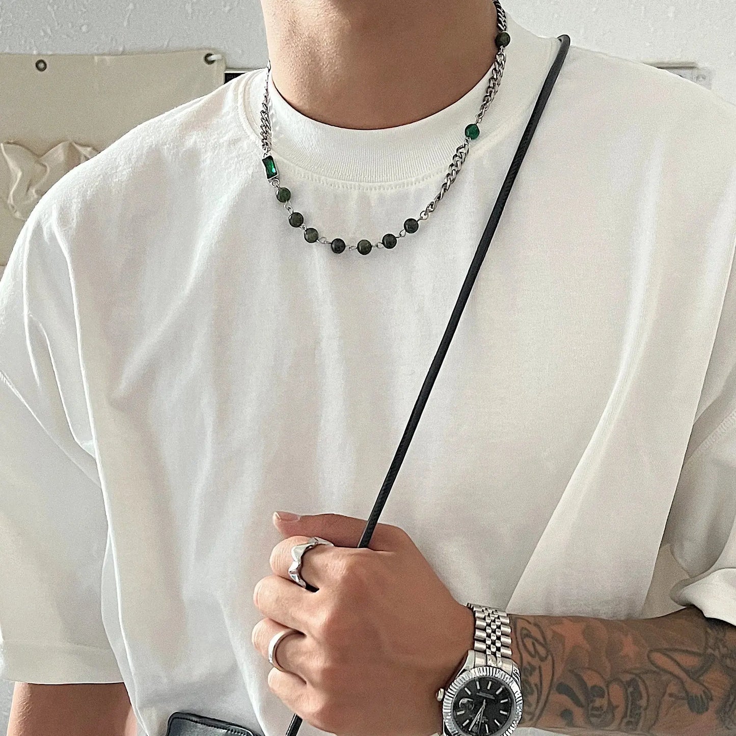 Beads Cuban Chain Necklace ArtsKoreanMan