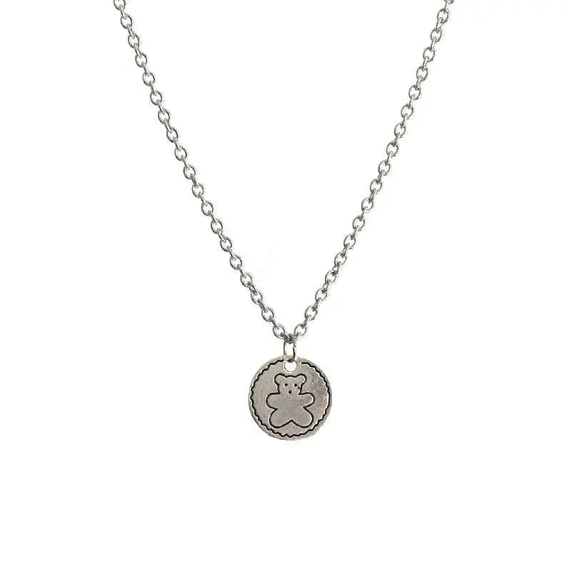 Bear Medal Pendant Necklace ArtsKoreanMan