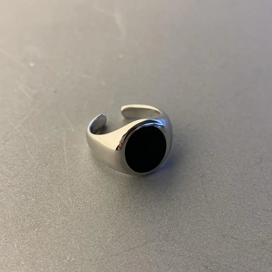 Black Gemstone Ring ArtsKoreanMan