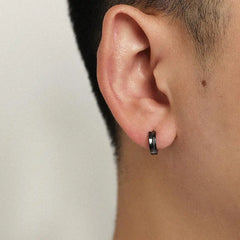 Black Hoop Earrings ArtsKoreanMan