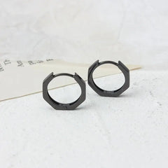 Black Hoop Earrings ArtsKoreanMan