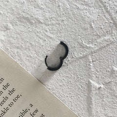 Black Hoop Earrings ArtsKoreanMan