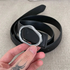 Black Leather Belt ArtsKoreanMan