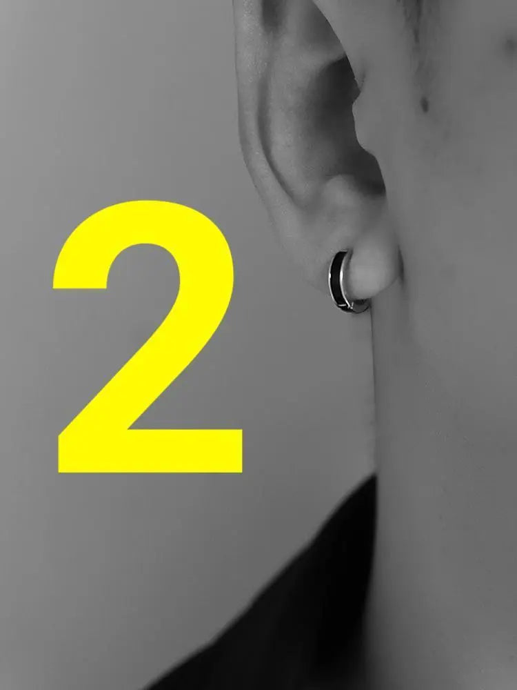 Black Ring Earrings ArtsKoreanMan