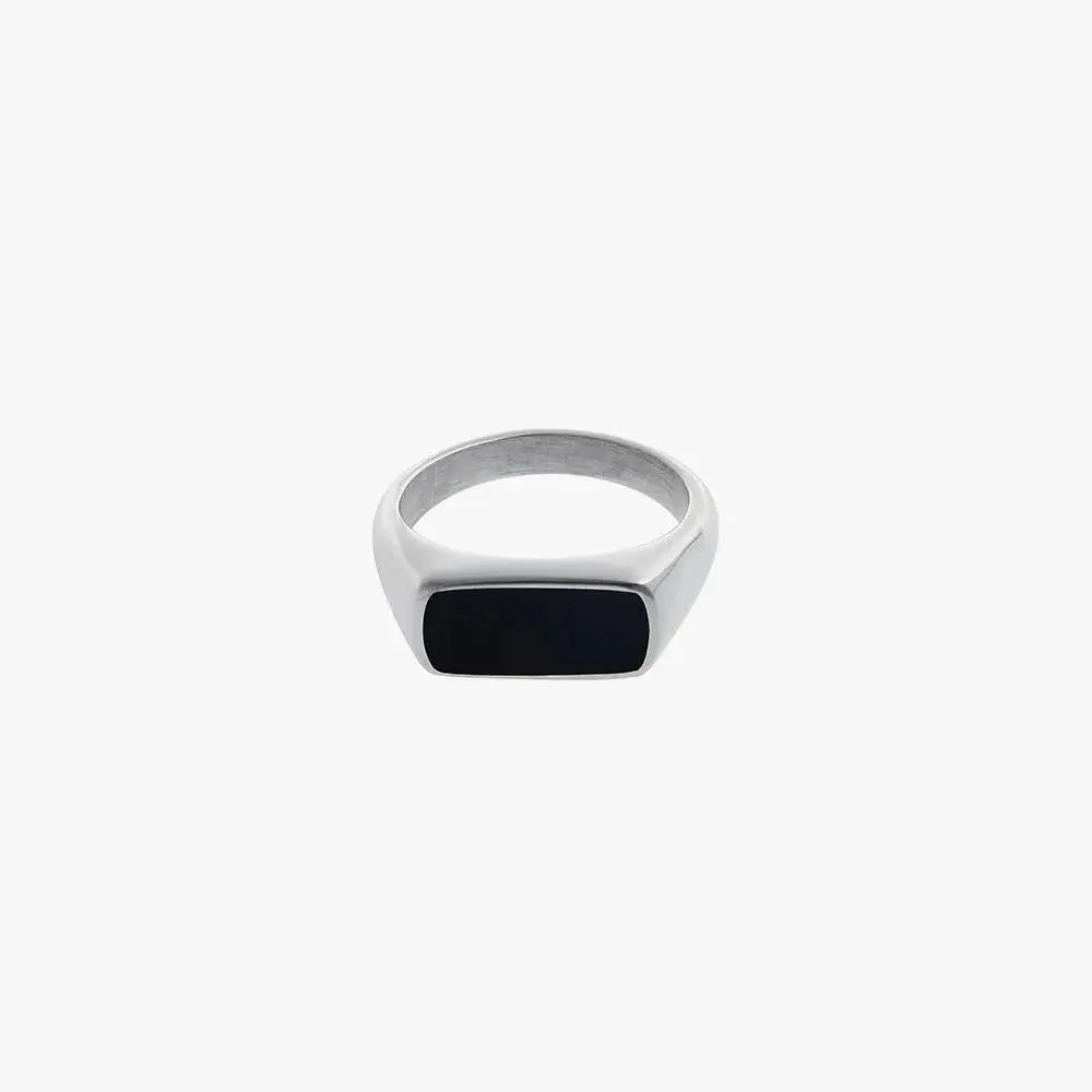 Black Titanium Steel Ring ArtsKoreanMan
