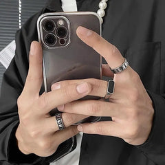 Black Titanium Steel Ring ArtsKoreanMan