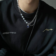 Blue Gemstone Necklace ArtsKoreanMan