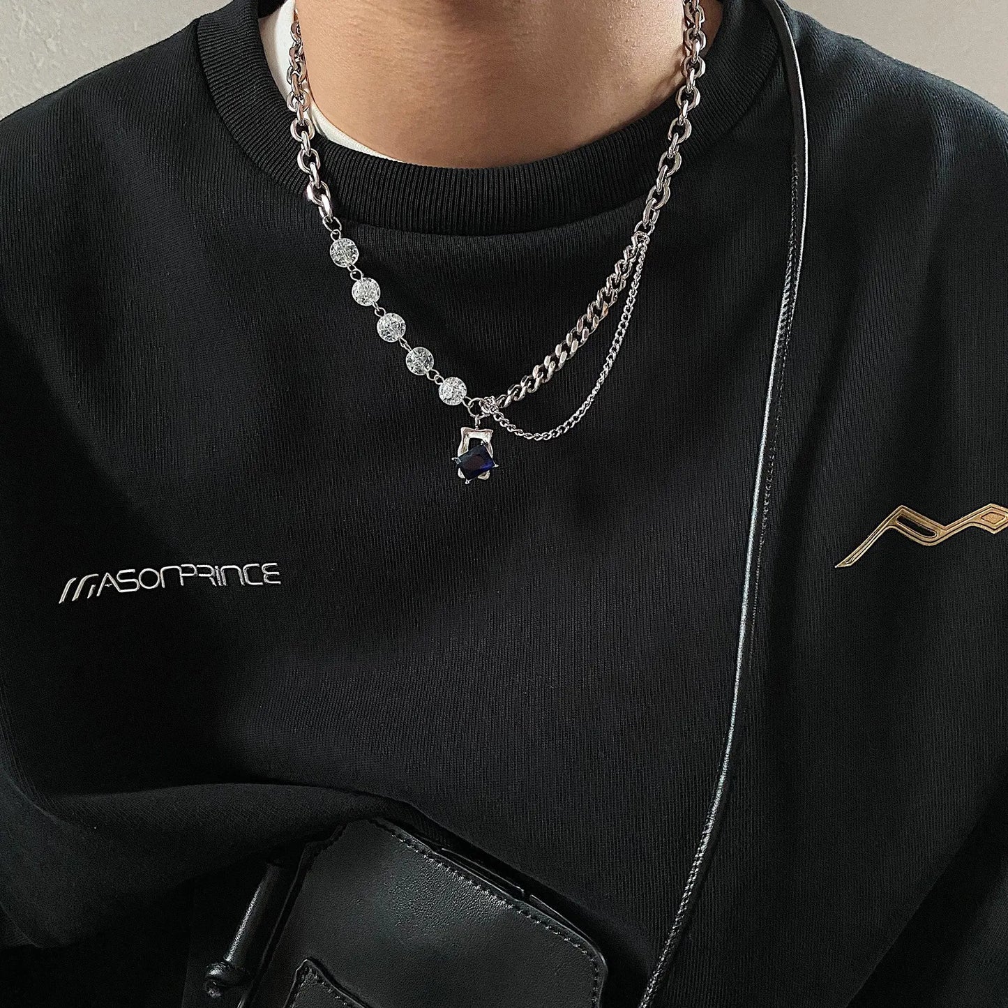 Blue Gemstone Necklace ArtsKoreanMan