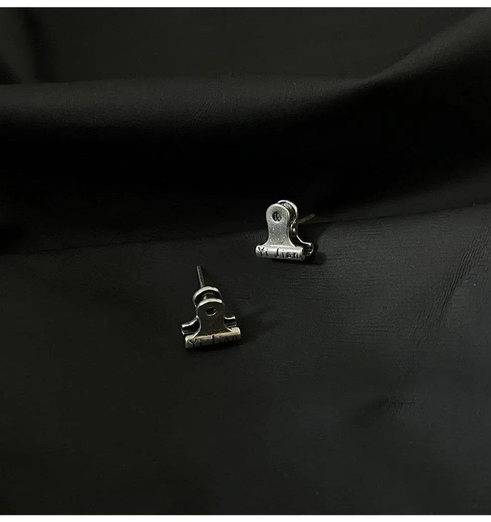 Book Clip Stud Earrings ArtsKoreanMan