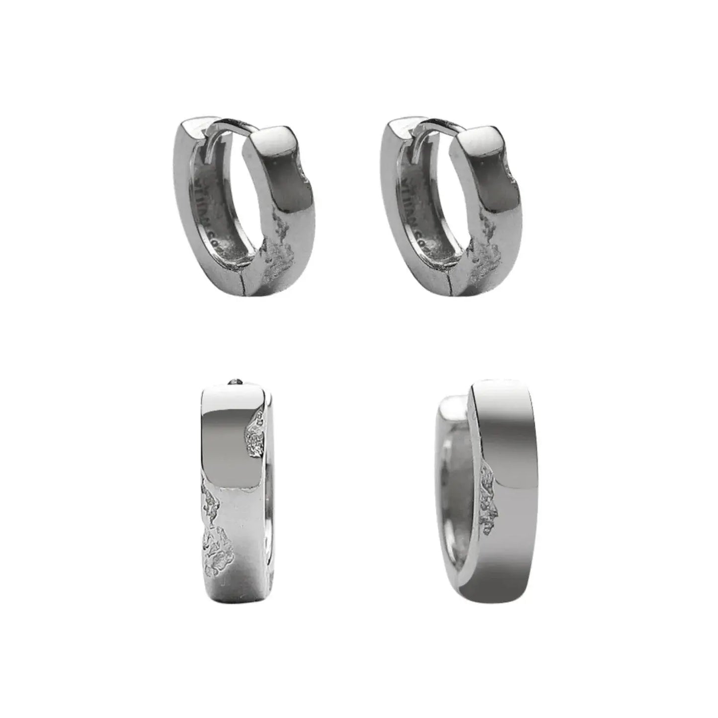 Broken Texture Hoop Earrings ArtsKoreanMan